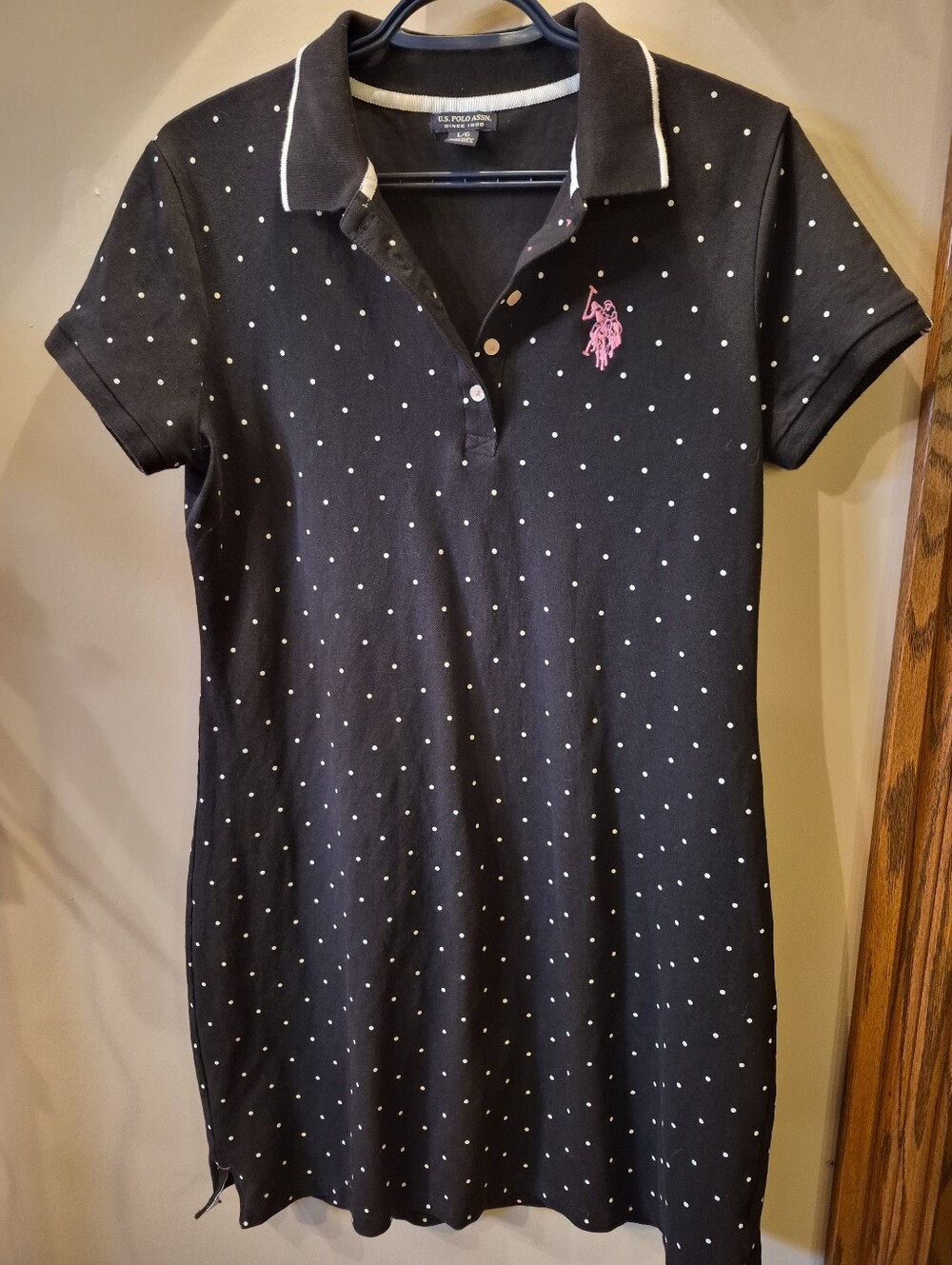 Polo Ralph Lauren Polka Dot Dress With Hot Pink Emblem ***HUGE CLOSET SALE!***
